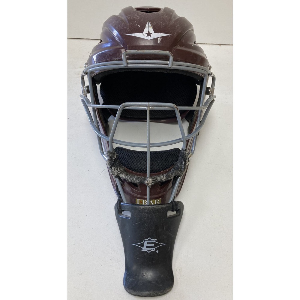 ALL-STAR MVP2500 I BAR VISION MAROON ADULT CATCHER'S MASK HELMET 7-7 3/4"